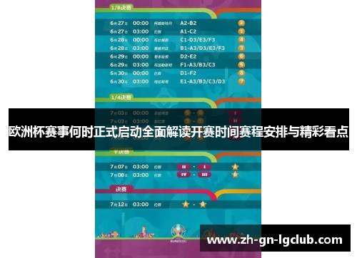 欧洲杯赛事何时正式启动全面解读开赛时间赛程安排与精彩看点