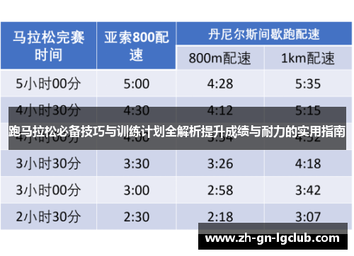 跑马拉松必备技巧与训练计划全解析提升成绩与耐力的实用指南