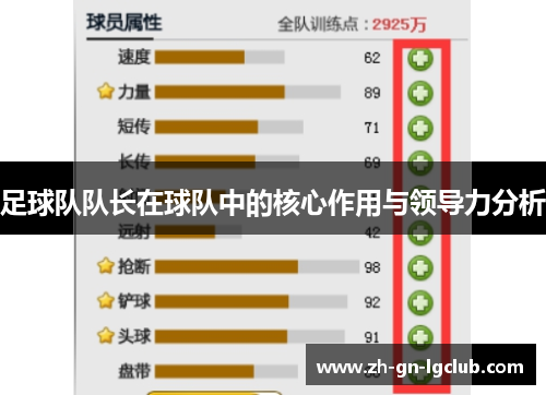 足球队队长在球队中的核心作用与领导力分析